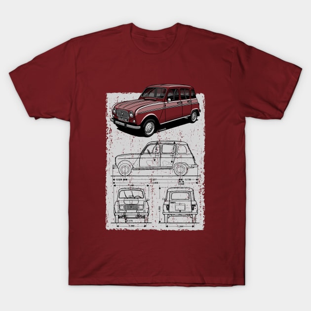 The super cool French classic car T-Shirt by jaagdesign